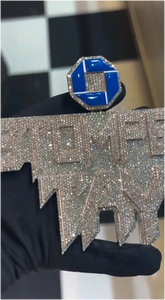 Collar con Colgante de Nombre Personalizado, Plata de Ley 925, Joyería Hip Hop, Diamante Moissanita de Moda, para Regalos de Navidad - Product Image 3