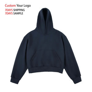 เสื้อฮู้ดผู้ชายทรงปกติ พิมพ์โลโก้ได้ สีพื้น ผ้าฝ้ายฟลีซ 100% สวมใส่สบาย เหมาะสำหรับฤดูหนาว มีกระเป๋า - Product Image 3
