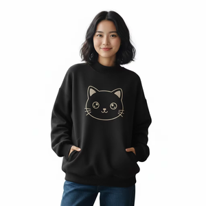 เสื้อโอเวอร์ไซส์ทรงยาวสำหรับฤดูหนาว คอเต่า ผลิตจากโพลีเอสเตอร์/คอตตอน น้ำหนักเบา ระบายอากาศได้ดี เป็นมิตรกับสิ่งแวดล้อม สไตล์ลำลองแนวสตรีท - Product Image 1