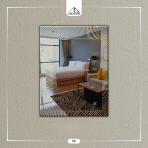 Miroir LED DG 203LE avec design gravé au laser, sans cadre, mural, décoration artistique, léger et écologique - Product Image 1