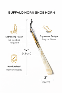 Cuchara para Zapatos de Cuerno de Búfalo Premium, Hecha a Mano, Natural, Duradera, Acabado Liso, Ecológica, de Lujo, Diseño Ergonómico, Regalo - Product Image 5