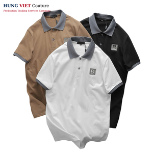 เสื้อโปโลผ้าโพลีเอสเตอร์สำหรับผู้ชายเสื้อใส่ได้ทั้งชายและหญิงขนาดพลัสไซส์ผ้าทอลายแบบมีสไตล์ออกแบบได้ตามต้องการ - Product Image 1