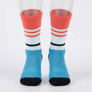 Custom Design Crew Sports Athletic <b>Socks</b> Aero Flow Cycling Breathable Performance Durable Customized Color Fit Pairs Wear Pack - Product Image 1