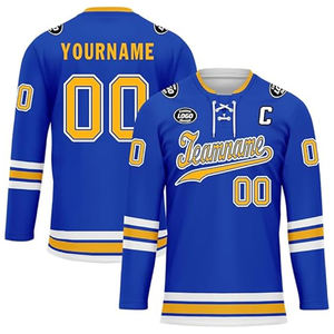 Custom Ice Hockey Jersey OEM Wholesale USA Supplier Personalized Team Uniform Sublimation Embroidery Logo Sportswear Bulk 100% - Product Image 1