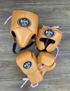 No Boxing No Life Guantes de Boxeo Sanda de Cuero Genuino con Cordones, Antideslizantes, con Absorción de Humedad, Protector de Mejillas, Protector de Cabeza y Protector Inguinal de Alta Protección - Product Image 4