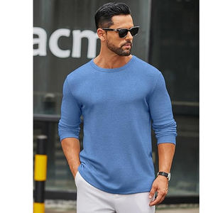 T-shirts à col rond unis et élégants pour hommes, décontractés, à manches longues, pour le gaming, le sport, les athètes, unisexe, pour garçons et l'école - Product Image 3