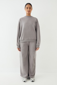 Damen Weite Jogginghose mit Hoher Taille und Kordelzug Lässige Loose-Fit Loungehose Gerade Beine Jogger-Hose Großhandels-Outfit - Product Image 4