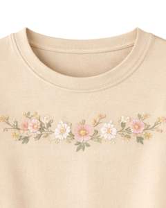 Camiseta Personalizada Beige para Mujer con Estampado Floral, Cuello Redondo, Algodón Suave, Manga Corta, Informal, Ligera, Cómoda y a la Moda - Product Image 5
