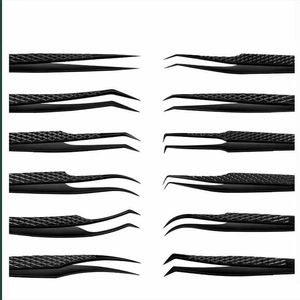 Pince à cils en matériau hautement durable pour la maison et le salon, pince à isolation des cils à pointe incurvée pour l'extension des cils - Product Image 1