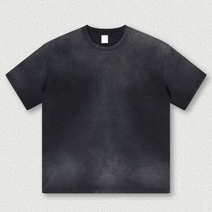 T-shirt vintage 250 GSM 100% coton épais délavé au soleil, streetwear, délavé à l'acide, coupe oversize décontractée - Product Image 1