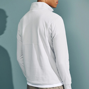 Nueva Llegada Sudaderas de Hombre Tallas Grandes con Media Cremallera, Bajo con Borde de Toalla, 65% Algodón 35% Poliéster, Cuello Simulado con Bordado de Toalla, Estilo Urbano - Product Image 2