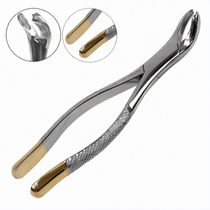 คีมถอนฟัน TC Dental # เครื่องมือทันตกรรมมืออาชีพแบบแมนนวล ทำจากเหล็กกล้าไร้สนิม สำหรับฟันกรามล่าง 17 ซี่ ด้ามจับตามหลักสรีรศาสตร์ - Product Image 2