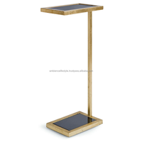 Meilleures ventes Table d'appoint design C Table d'appoint noire avec verre trempé pour la décoration de la maison par Ambience Lifestyle