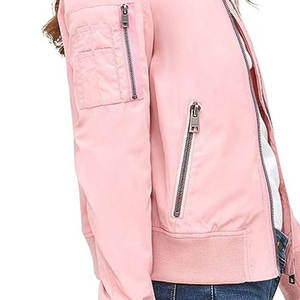 OEM Latest Fashion Women's Embroidered Logo Bomber <b>Jackets</b> Genuine Memory Fabric Comfortable Fit Long Sleeve Winter Wear <b>Jackets</b> - Product Image 6