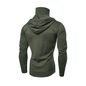 Sweat-shirt à capuche pour homme, coupe ajustée, manches longues, logo personnalisé, respirant, en polyester tricoté, décontracté, pour l'automne - Product Image 6