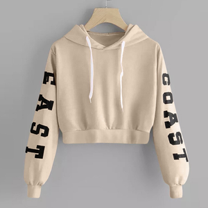 Custom logo Wholesale Cheap Price Long Sleeve Oversized Woman Hoodie Crop Top for <b>Women</b> Cropped Top Hoodie Plus Size - Product Image 4