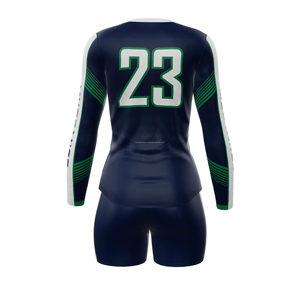 Ensemble de maillot de volley-ball personnalisé avec logo, broderie du nom de l'équipe, tissu à séchage rapide imprimé par sublimation, fournisseur OEM ODM - Product Image 6