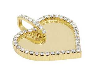 จี้รูปหัวใจหรูหราประดับเพชรโมอิสซาไนต์สีทองคำขาว ลดราคาพิเศษ สำหรับผู้ชายและผู้หญิง มีจำหน่ายทั่วโลก - Product Image 5