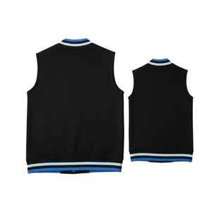 Chaleco Varsity para Mujer Jack and Jill con Parche de Chenilla, Botones a Presión, Sin Mangas, Informal, a la Moda, Prenda Exterior Femenina - Product Image 2