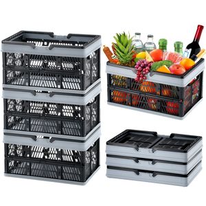 Set di 3 Cesti Pieghevoli in Plastica da 16L con Manico, Contenitori Pieghevoli per Spesa, Frutta e Verdura, Ideali per l'Uso Quotidiano - Product Image 3