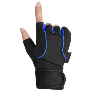 OEM High Quality Breathable Polyester Lightweight Non-Slip Adjustable Wrist Strap Half Finger Gym Training Hand <b>Grips</b> <b>Gloves</b> - Product Image 2