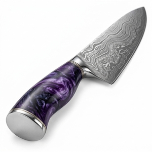 Cuchillo de Chef de Acero de Damasco Premium, Hoja Hecha a Mano, Mango de Madera, Cuchillo de Cocina Mayorista, Acero con Patrón Afilado como una Navaja - Product Image 3