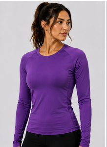 Haut de sous-blouse à manches longues pour femme, froncé, coupe ajustée, en mélange de coton, pour uniforme médical, infirmière, hôpital, OEM - Product Image 6