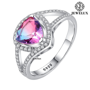 Jewelux Women's 18K Solid <b>Gold</b> Rose <b>Gold</b> Plated <b>Cocktail</b> <b>Ring</b> With Cushion Cut Morganite Prong Setting Luxury Fine Jewelry - Product Image 1