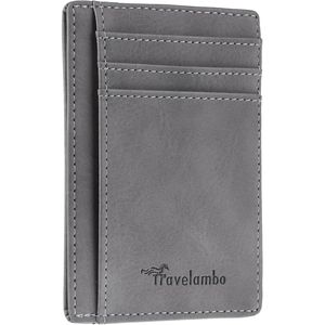 Portafoglio Sottile Minimalista in Pelle di Media Dimensione con Blocco RFID e Tasca Frontale - Product Image 1