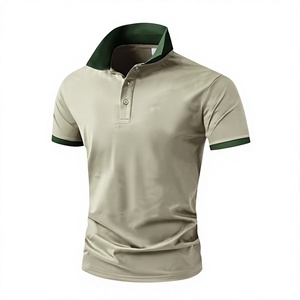 Men's Black Polo Shirt Short Sleeve Heat-Transfer Printed Logo Breathable Casual Knitted Solid Color Front Design - Product Image 1