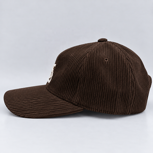 หมวกเบสบอลผ้าคอร์ดูรอยแบบกำหนดเอง ปักโลโก้ 3 มิติ สไตล์วินเทจ หมวกแบบ Snapback ขายส่ง ผู้ผลิตเวียดนาม รับผลิตแบบ OEM แบรนด์ส่วนตัว - Product Image 2