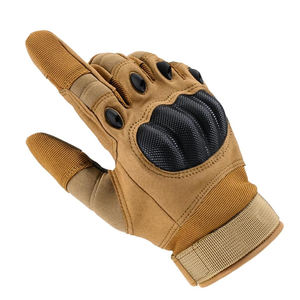 Guantes de Motocicleta de Cuero Vacuno de Alta Calidad, Protección Completa para los Dedos, Color Marrón, para Adultos - Product Image 4