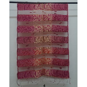 Écharpe en soie mélangée avec calligraphie arabe - Product Image 1
