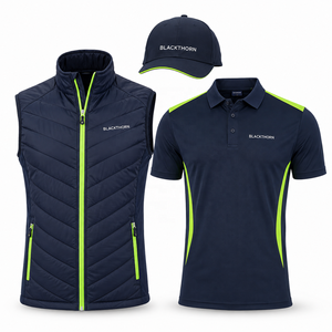 แพ็คเกจกอล์ฟแบบกำหนดเอง เสื้อแจ็คเก็ต Gillet สำหรับผู้ชาย เสื้อกั๊กแบบไม่มีแขนบุผ้าแบบควิลท์ ผ้าแคนวาสน้ำหนักเบา ซิปด้านหน้า สำหรับฤดูหนาว กิจกรรมกลางแจ้ง ลายพิมพ์แบบ Sublimation - Product Image 4