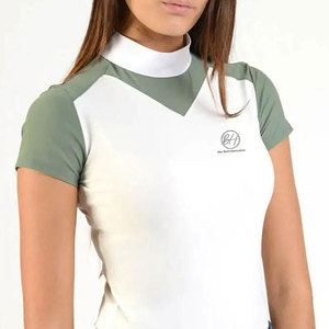 Ropa Ecuestre Profesional, Camisetas de Manga Corta Transpirables y Cómodas para Entrenamiento de Equitación, Suministro al por Mayor - Product Image 3