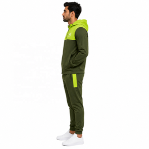 Men's Two Tone <b>Zip</b> Hoodies Lightweight Sweatshirt Athletic Training Tracksuit Breathable Activewear Streetwear OEM ODM Wholesale - Product Image 4