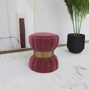 Pouf Rotondo Imbottito Inez Berry per Arredamento Soggiorno - Product Image 1