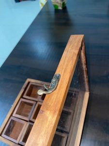 Wooden <b>Spice</b> Box Organizer, Masala Box 9 Compartment, Handmade Sheesham Wood <b>Spice</b> <b>Storage</b>, Indian Kitchen Organizer - Product Image 3