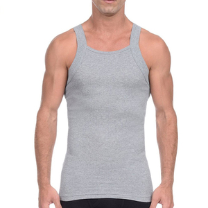 Men Tank Tops Lightweight Comfortable 100% Soft Breathable Cotton Plain Slim Fit square Cut Neck Sleeveless tank Top Men - Product Image 3
