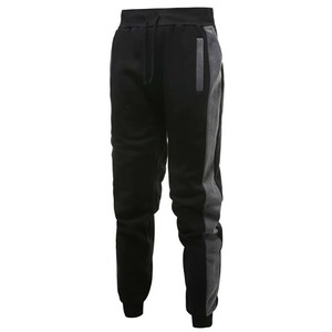 Conjunto de Sudadera con Capucha y Pantalones Deportivos para Hombre, Diseño Color Block, Estilo Casual Otoñal, Manga Larga, Cordón Ajustable, Negro y Gris - Product Image 4
