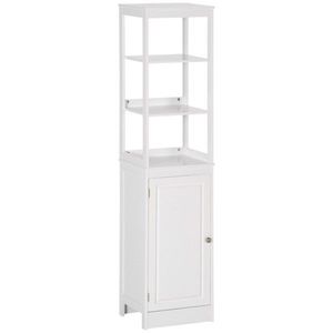 Mobiletto Moderno Salvaspazio in MDF Bianco per Soggiorno e Bagno con Finitura Verniciata - Product Image 3