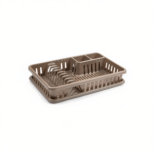 Scolapiatti a disco impilabile taglia L, beige marrone, design moderno - Product Image 2