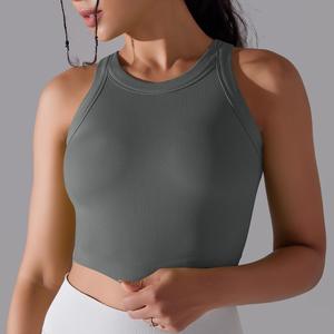 Camiseta sin mangas personalizada para mujer, camiseta básica con cuello redondo, camiseta sexy con relleno, camiseta sin mangas de verano para mujer - Product Image 5