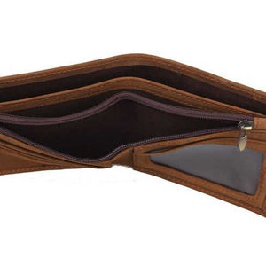 Cartera de Hombre de Cuero Genuino con Forro de Poliéster y Logotipo Personalizado, Bloqueo RFID, Estilo Vintage Corto, Bolsillo para Monedas, Alta Calidad, Capacidad para 8 Tarjetas - Product Image 3