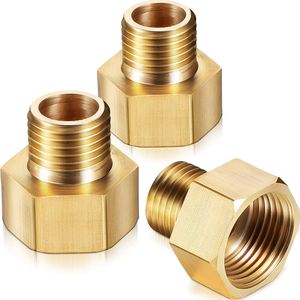 Adaptador de Latón Roscado para Tuberías, Reductor Hexagonal para Plomería Industrial y Sistemas de Fluidos, Herraje de Conversión de Tamaño - Product Image 5