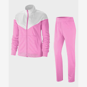 New Green Women Stripe <b>Patchwork</b> Two Piece Sweat suit Set / Gym Wear Tracksuit Set - Product Image 4