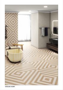 Baldosa de porcelana mate con textura subtil de 24x24, diseñada para un tono visual equilibrado, superficie lisa y suelo duradero. - Product Image 2