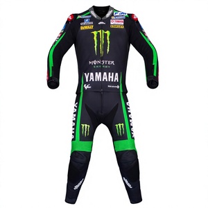 Traje de cuero para carreras Johan Zarco, 1 pieza, piel de vaca/canguro, mono para moto/ciclismo, traje para motociclista con armadura de nivel 2 - Product Image 1