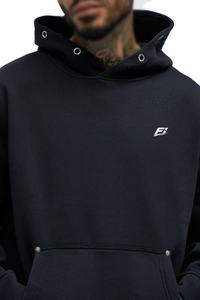 เสื้อฮู้ดดี้ผ้าฝ้ายฟลีซทรงโอเวอร์ไซส์สำหรับผู้ชาย  โลโก้เรียบง่ายที่อก  สำหรับการผลิตแบบ OEM และ Private Label - Product Image 5