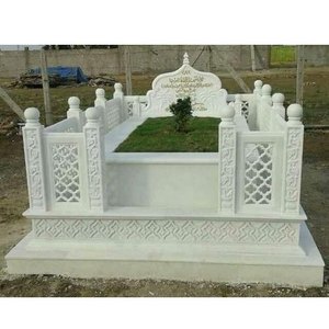 Estructura de Mausoleo Dargah Montada en el Techo, Personalizable, Moderna, Islámica, de Mármol Blanco Makrana Resistente a la Intemperie, Tallada a Mano - Product Image 4